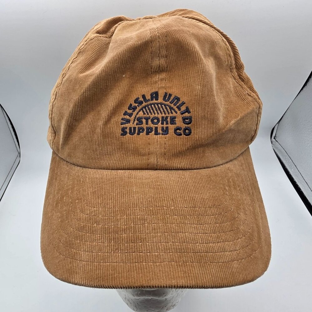 Vissla United Stoke Supply Co Corduroy Hat Adjustable Brown Unisex Retro Design
